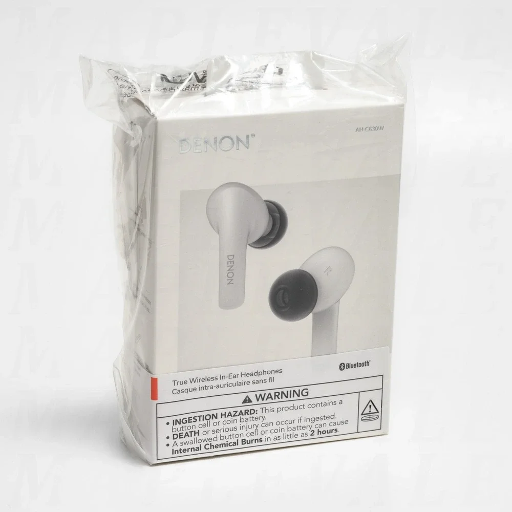 Denon True Wireless Bluetooth In-Ear Earbuds Headphones White AH-C630W